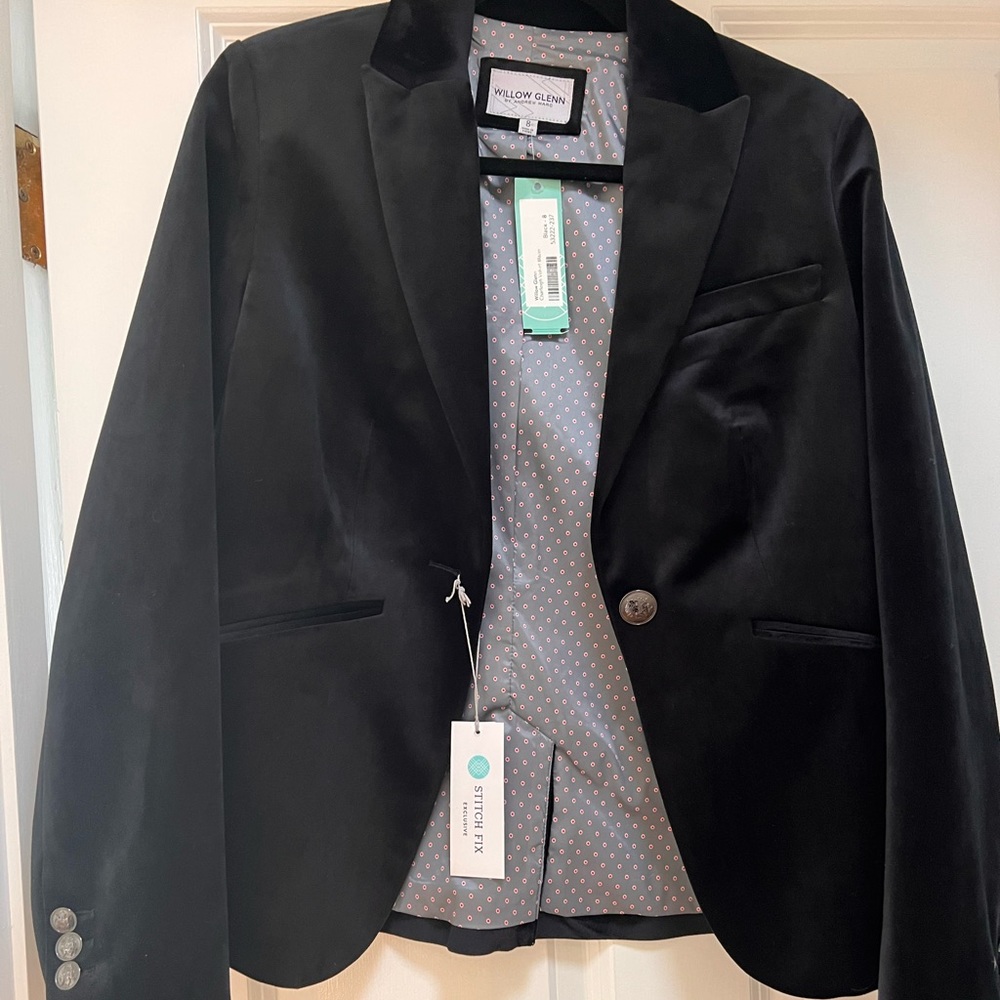 Black velvety blazer